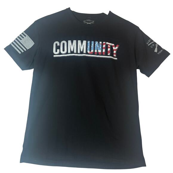Grunt Style Community T-Shirt Mens Large Black Short Sleeve Pullover 100% Cotton - Picture 1 of 7